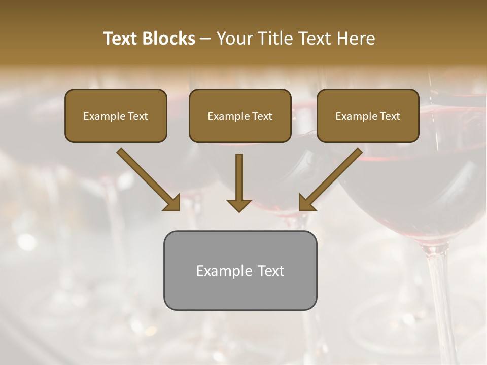 A Row Of Wine Glasses Filled With Red Wine PowerPoint Template