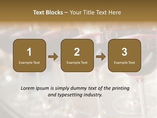 A Row Of Wine Glasses Filled With Red Wine PowerPoint Template