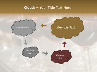 A Row Of Wine Glasses Filled With Red Wine PowerPoint Template