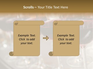 A Row Of Wine Glasses Filled With Red Wine PowerPoint Template