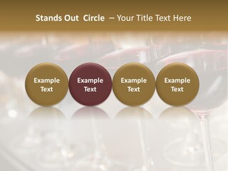 A Row Of Wine Glasses Filled With Red Wine PowerPoint Template