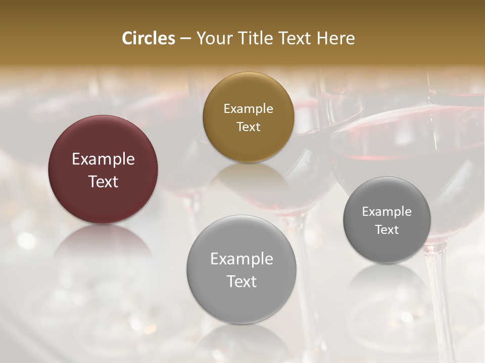 A Row Of Wine Glasses Filled With Red Wine PowerPoint Template