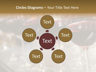 A Row Of Wine Glasses Filled With Red Wine PowerPoint Template