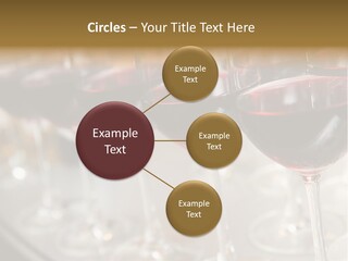 A Row Of Wine Glasses Filled With Red Wine PowerPoint Template