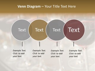 A Row Of Wine Glasses Filled With Red Wine PowerPoint Template