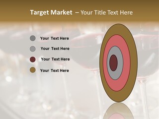 A Row Of Wine Glasses Filled With Red Wine PowerPoint Template