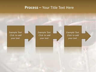 A Row Of Wine Glasses Filled With Red Wine PowerPoint Template