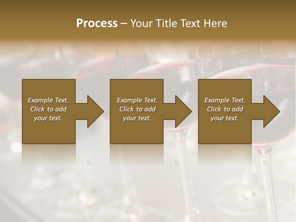 A Row Of Wine Glasses Filled With Red Wine PowerPoint Template