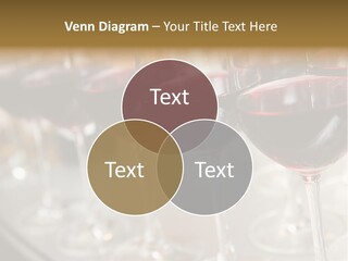 A Row Of Wine Glasses Filled With Red Wine PowerPoint Template