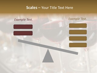 A Row Of Wine Glasses Filled With Red Wine PowerPoint Template