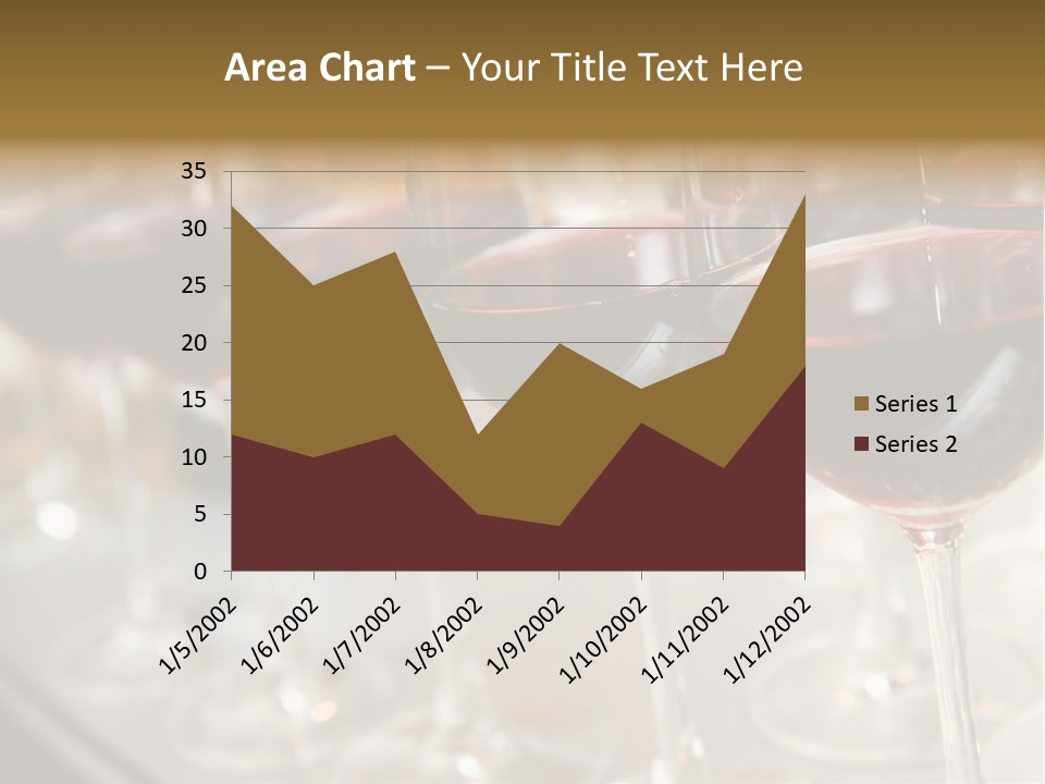 A Row Of Wine Glasses Filled With Red Wine PowerPoint Template