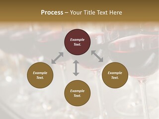 A Row Of Wine Glasses Filled With Red Wine PowerPoint Template