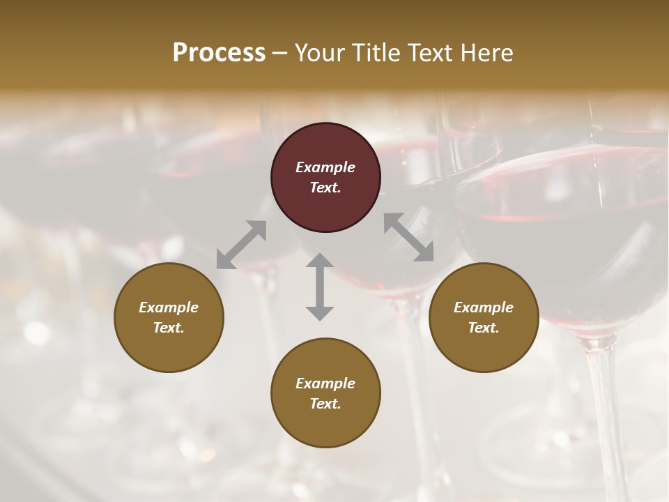 A Row Of Wine Glasses Filled With Red Wine PowerPoint Template