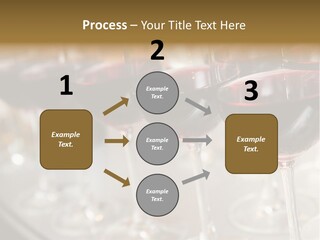 A Row Of Wine Glasses Filled With Red Wine PowerPoint Template