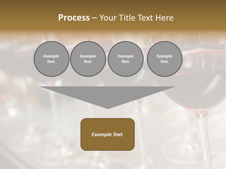 A Row Of Wine Glasses Filled With Red Wine PowerPoint Template