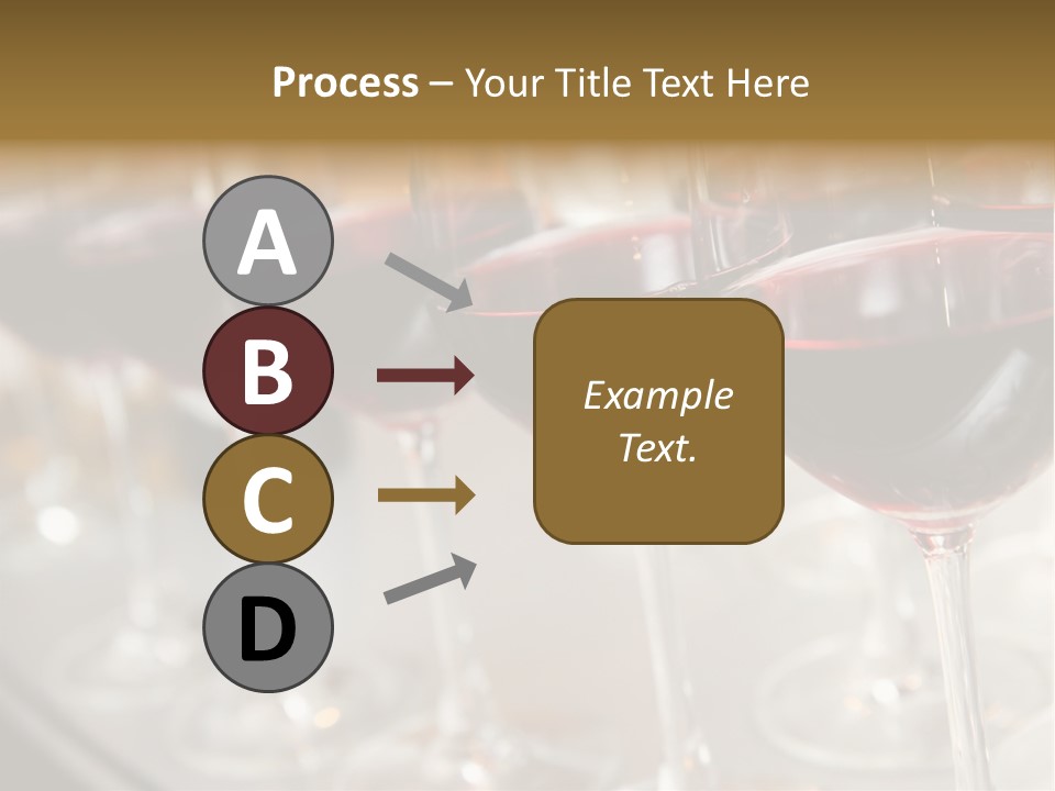 A Row Of Wine Glasses Filled With Red Wine PowerPoint Template