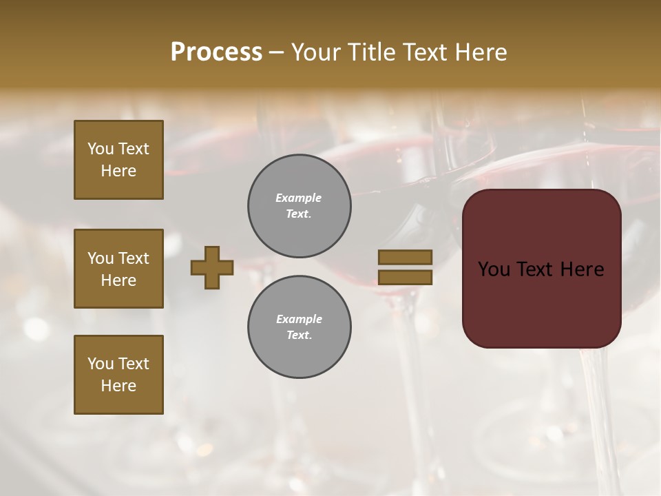 A Row Of Wine Glasses Filled With Red Wine PowerPoint Template