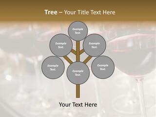 A Row Of Wine Glasses Filled With Red Wine PowerPoint Template