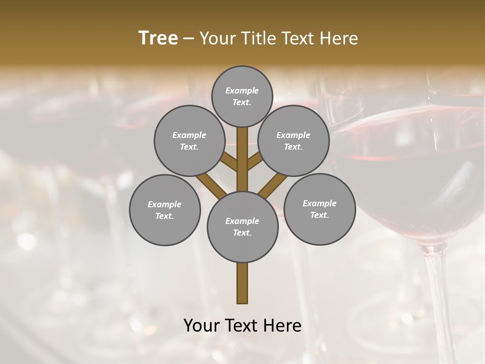 A Row Of Wine Glasses Filled With Red Wine PowerPoint Template