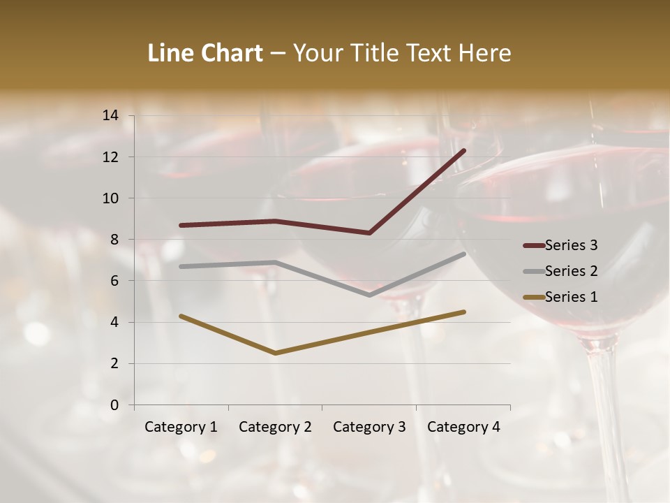 A Row Of Wine Glasses Filled With Red Wine PowerPoint Template