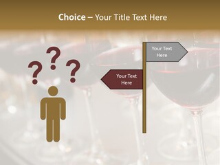 A Row Of Wine Glasses Filled With Red Wine PowerPoint Template