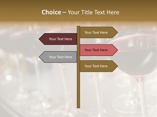 A Row Of Wine Glasses Filled With Red Wine PowerPoint Template