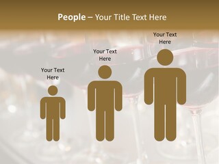 A Row Of Wine Glasses Filled With Red Wine PowerPoint Template