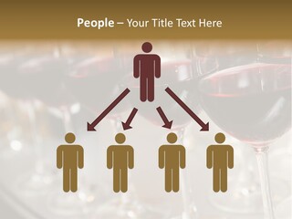 A Row Of Wine Glasses Filled With Red Wine PowerPoint Template