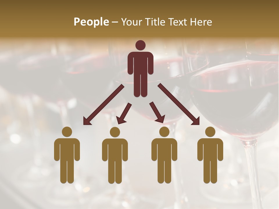 A Row Of Wine Glasses Filled With Red Wine PowerPoint Template