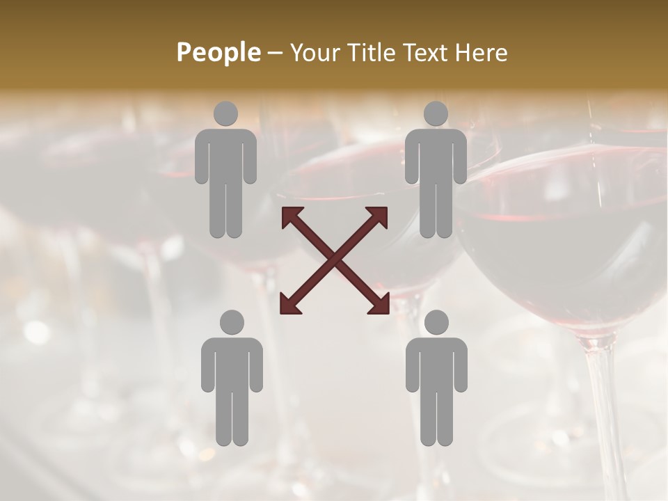 A Row Of Wine Glasses Filled With Red Wine PowerPoint Template