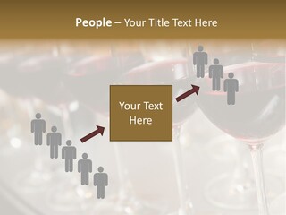 A Row Of Wine Glasses Filled With Red Wine PowerPoint Template