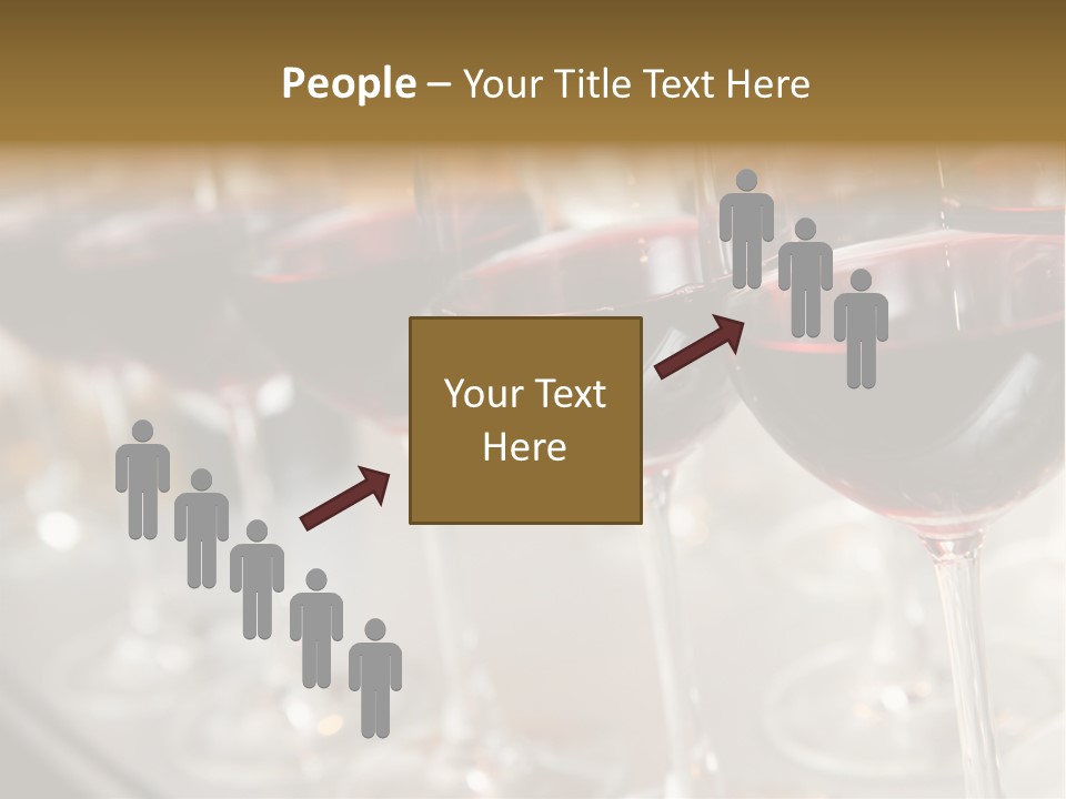 A Row Of Wine Glasses Filled With Red Wine PowerPoint Template