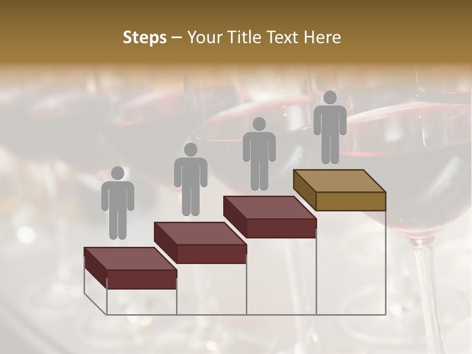 A Row Of Wine Glasses Filled With Red Wine PowerPoint Template