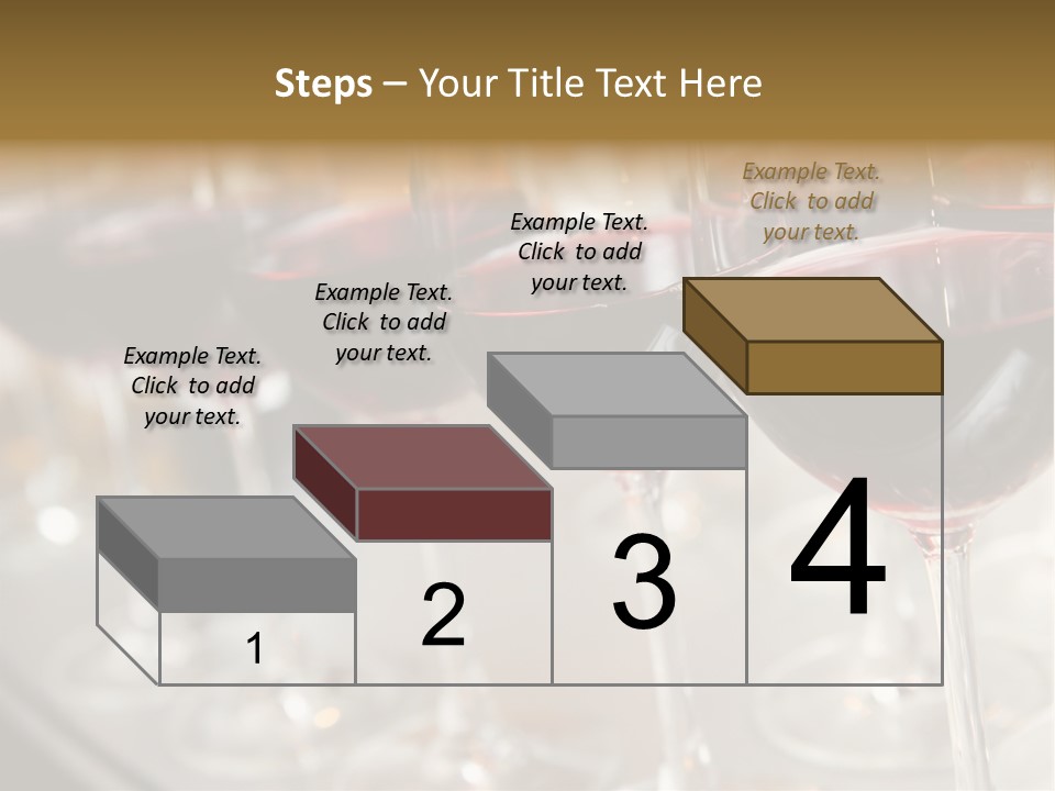 A Row Of Wine Glasses Filled With Red Wine PowerPoint Template