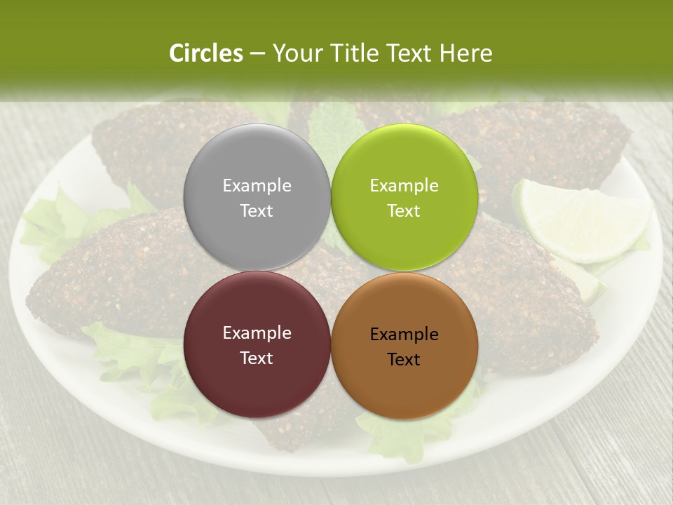 A Plate Of Food On A Wooden Table PowerPoint Template