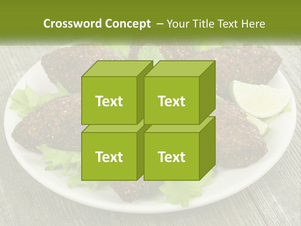 A Plate Of Food On A Wooden Table PowerPoint Template