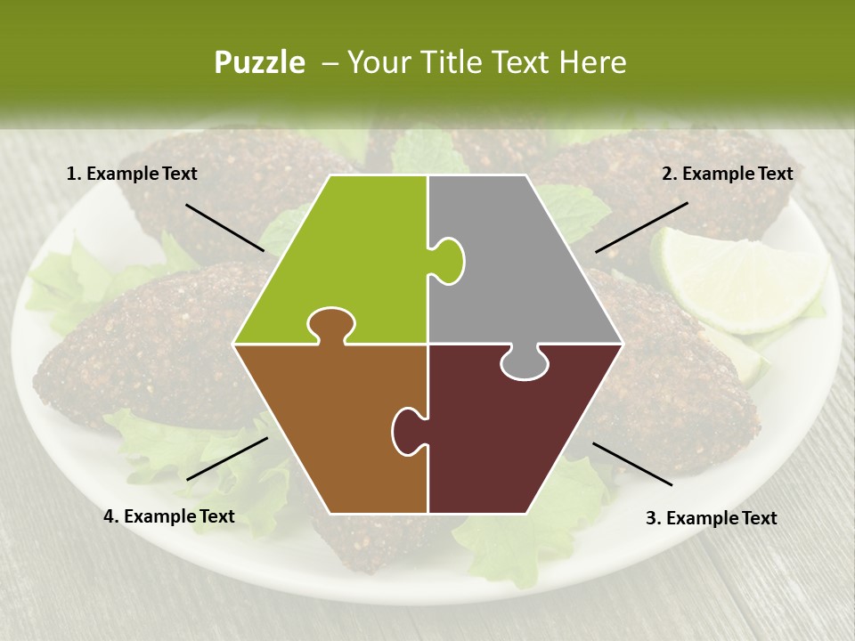 A Plate Of Food On A Wooden Table PowerPoint Template