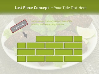 A Plate Of Food On A Wooden Table PowerPoint Template