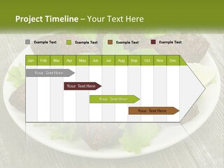 A Plate Of Food On A Wooden Table PowerPoint Template