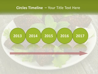 A Plate Of Food On A Wooden Table PowerPoint Template