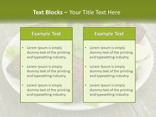 A Plate Of Food On A Wooden Table PowerPoint Template