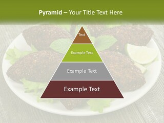 A Plate Of Food On A Wooden Table PowerPoint Template