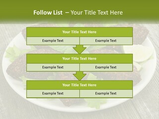A Plate Of Food On A Wooden Table PowerPoint Template