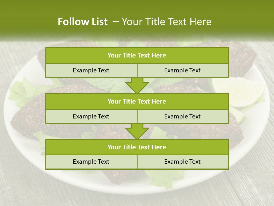 A Plate Of Food On A Wooden Table PowerPoint Template