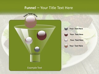 A Plate Of Food On A Wooden Table PowerPoint Template