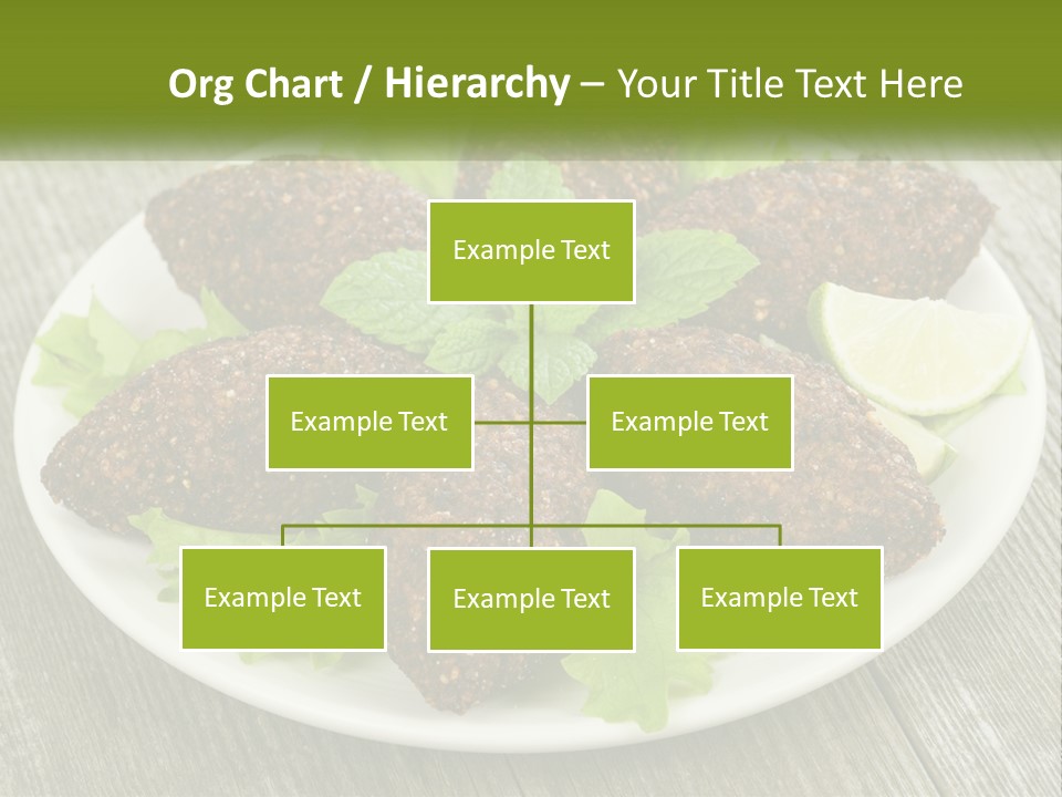 A Plate Of Food On A Wooden Table PowerPoint Template