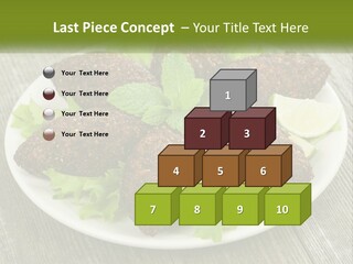 A Plate Of Food On A Wooden Table PowerPoint Template