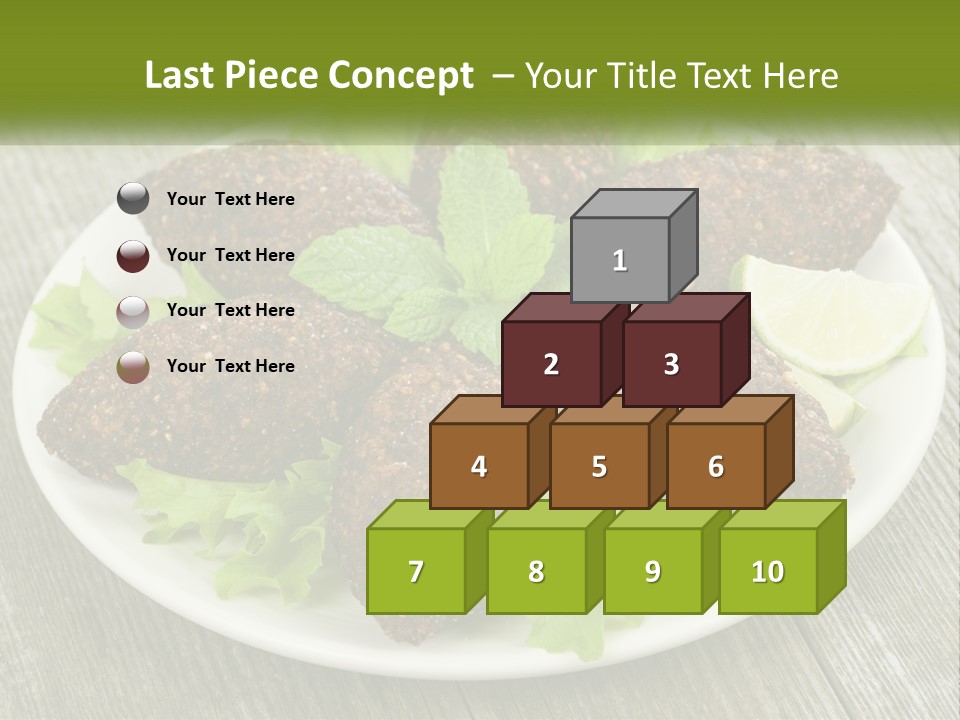 A Plate Of Food On A Wooden Table PowerPoint Template