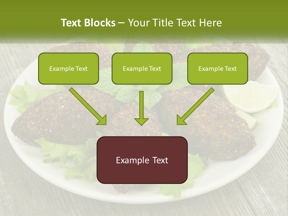 A Plate Of Food On A Wooden Table PowerPoint Template