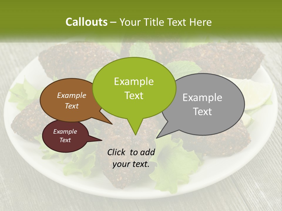 A Plate Of Food On A Wooden Table PowerPoint Template
